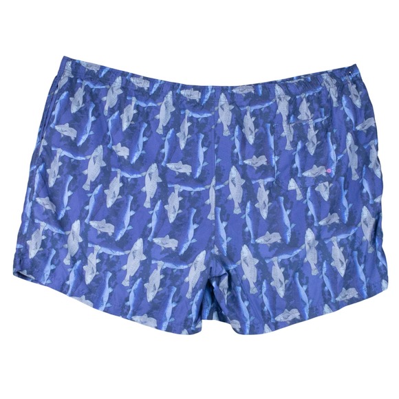 Harbor Bay Mens 6XL‎ Fish Print Swim Trunks Big & Tall Mesh Lined - Picture 2 of 7